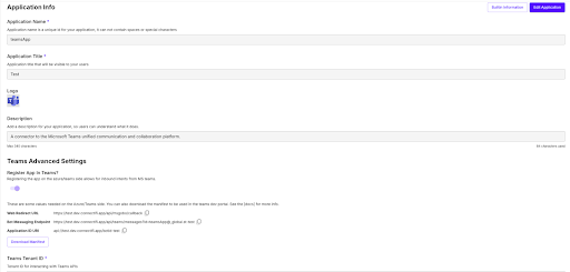 Add Teams App in Directory - Completed